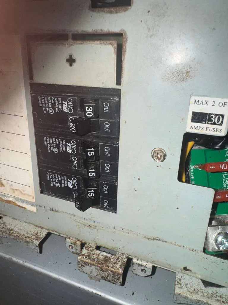 RV breaker repair and replacement inside the main electrical panel