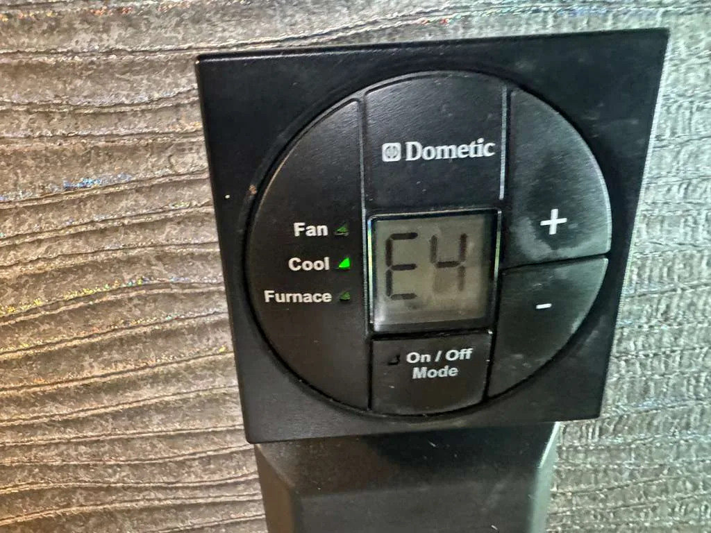 RV thermostat replacement and HVAC control wiring during a mobile service visit