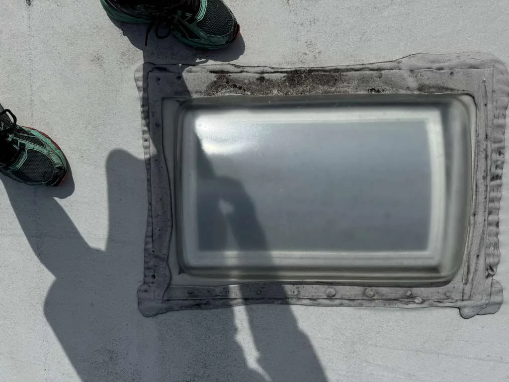 RV skylight reseal and replacement on a fifth wheel roof